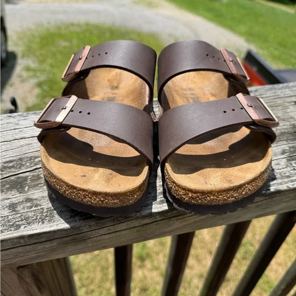 Birkenstock Birkibuc Mocha Arizona Sandals - Picture 1 of 5